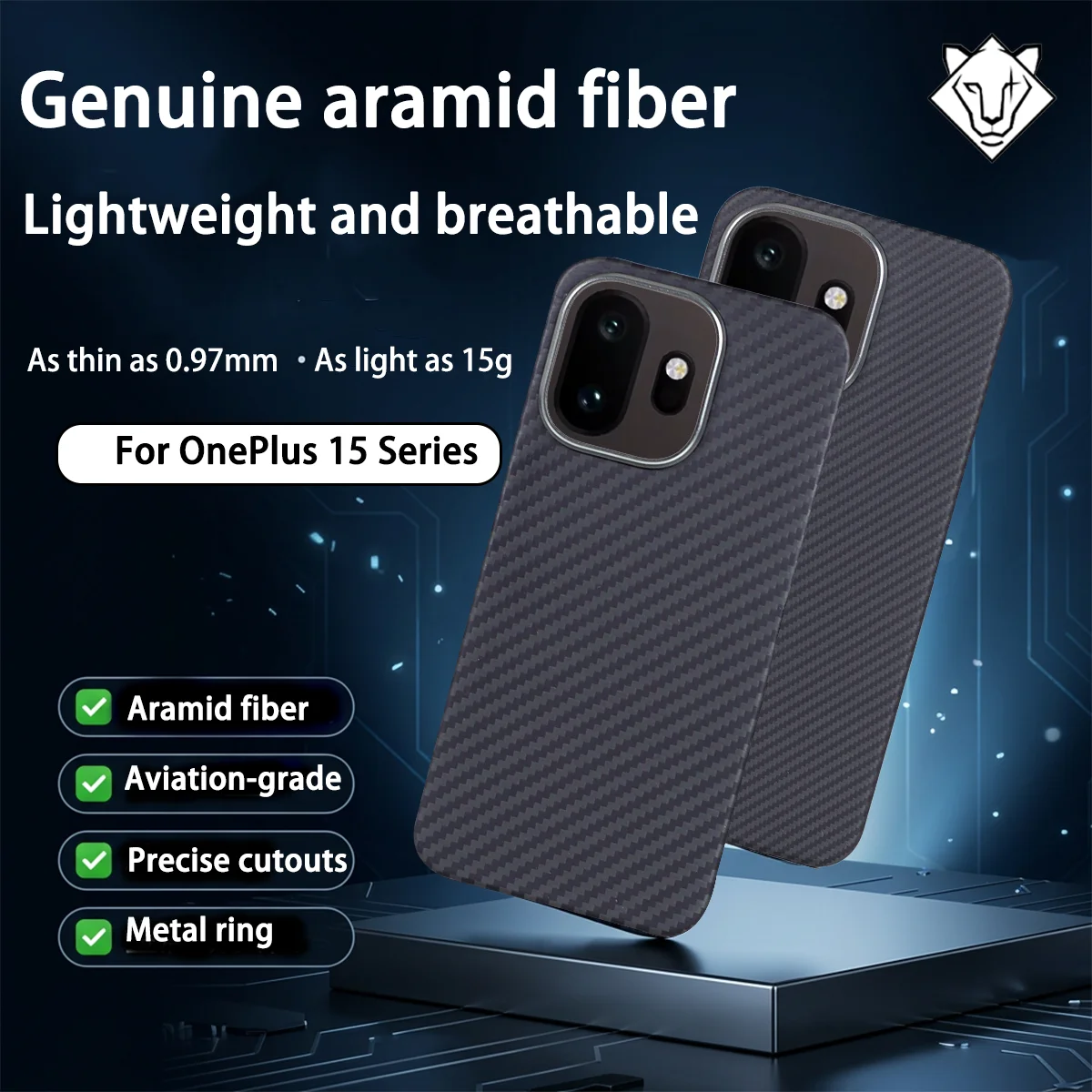 LYRVO For One Plus 15T Aramid Carbon Fiber Case Magnetic Magsafe 15 Charge Cover Ultra-thin Metal Lens Phone Bumper
LYRVO For One Plus 15T Aramid Carbon Fiber Case Magnetic Magsafe 15 Charge Cover Ultra-thin Metal Lens Phone Bumper
