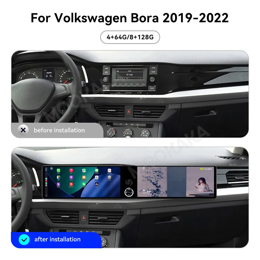12,3-дюймовый автомобильный радиоприемник с двумя экранами, беспроводной CarPlay Android 13, головное устройство для Volkswa частот Bora 2019 2020 2021, автомобильный GPS Navi Radio BT
12,3-дюймовый автомобильный радиоприемник с двумя экранами, беспроводной CarPlay Android 13, головное устройство для Volkswa частот Bora 2019 2020 2021, автомобильный GPS Navi Radio BT