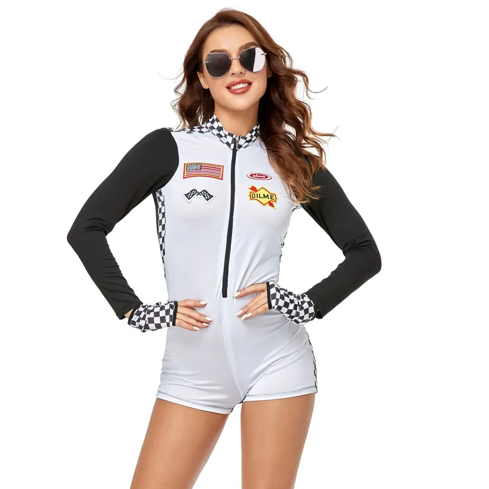 Racing girl motorcycle suit car model long sleeve cheerleading costume night dance lead dress
Racing girl motorcycle suit car model long sleeve cheerleading costume night dance lead dress