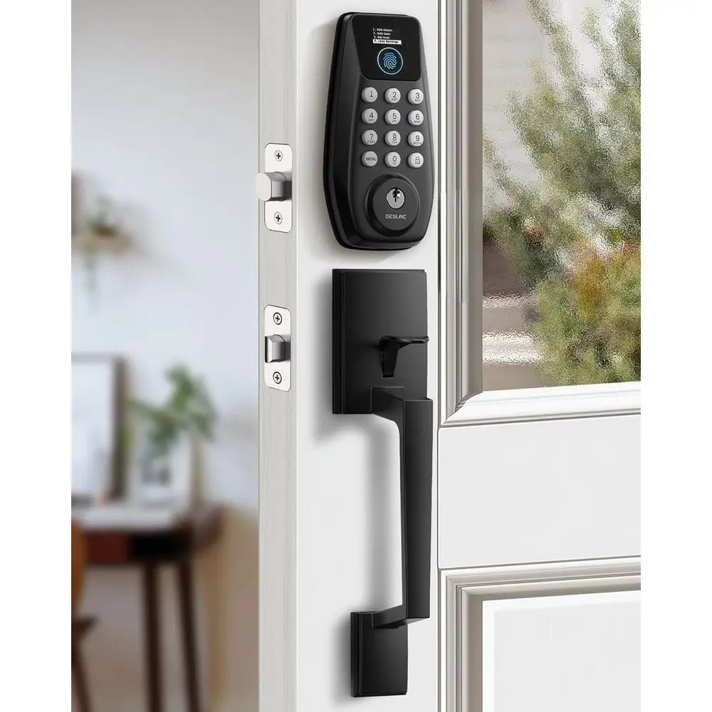 C110 KeylEntry Door Lock with Handle Set&Display (Smart Sn), ingerprint Door Locks, Keypad Deadbolt, Auto-Lock, Backlit Keys, Pa
C110 KeylEntry Door Lock with Handle Set&Display (Smart Sn), ingerprint Door Locks, Keypad Deadbolt, Auto-Lock, Backlit Keys, Pa