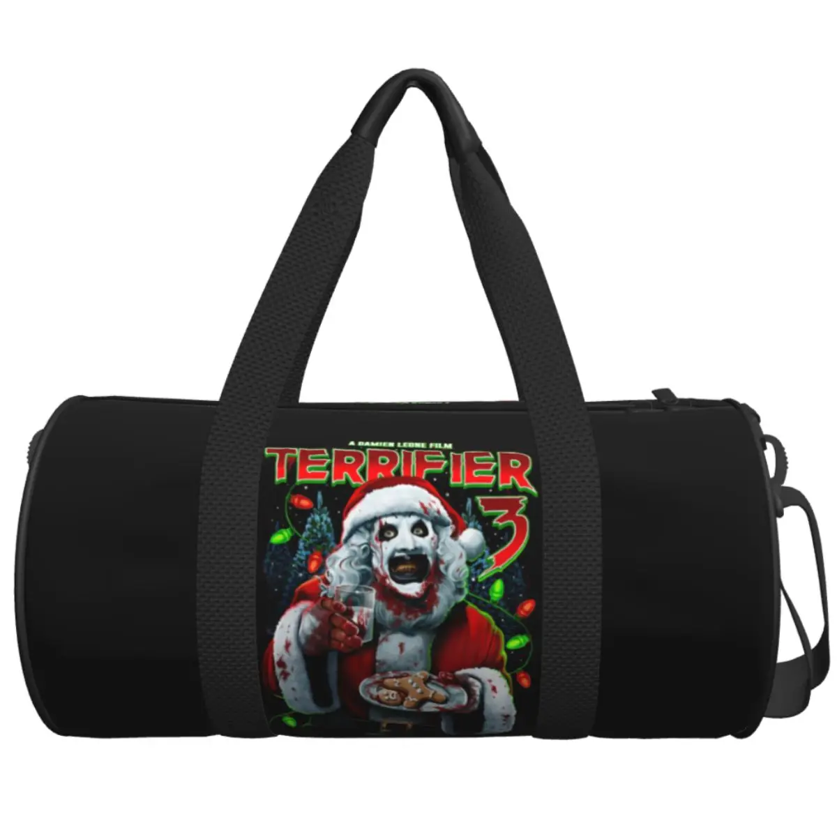 Art The Clown Terrifier 3, рождественская спортивная сумка из фильма ужасов, аксессуары для спортзала, спортивная сумка, уличная мужская сумка, забавная сумка для фитнеса
Art The Clown Terrifier 3, рождественская спортивная сумка из фильма ужасов, аксессуары для спортзала, спортивная сумка, уличная мужская сумка, забавная сумка для фитнеса