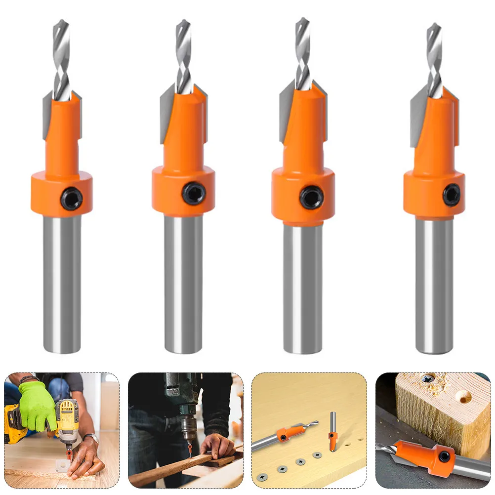 4pcs Drill Bit Set Round Handle For Woodworking Cutting Trimming Engraving Machine Countersink Punching Tool Carbide Tipped
4pcs Drill Bit Set Round Handle For Woodworking Cutting Trimming Engraving Machine Countersink Punching Tool Carbide Tipped
