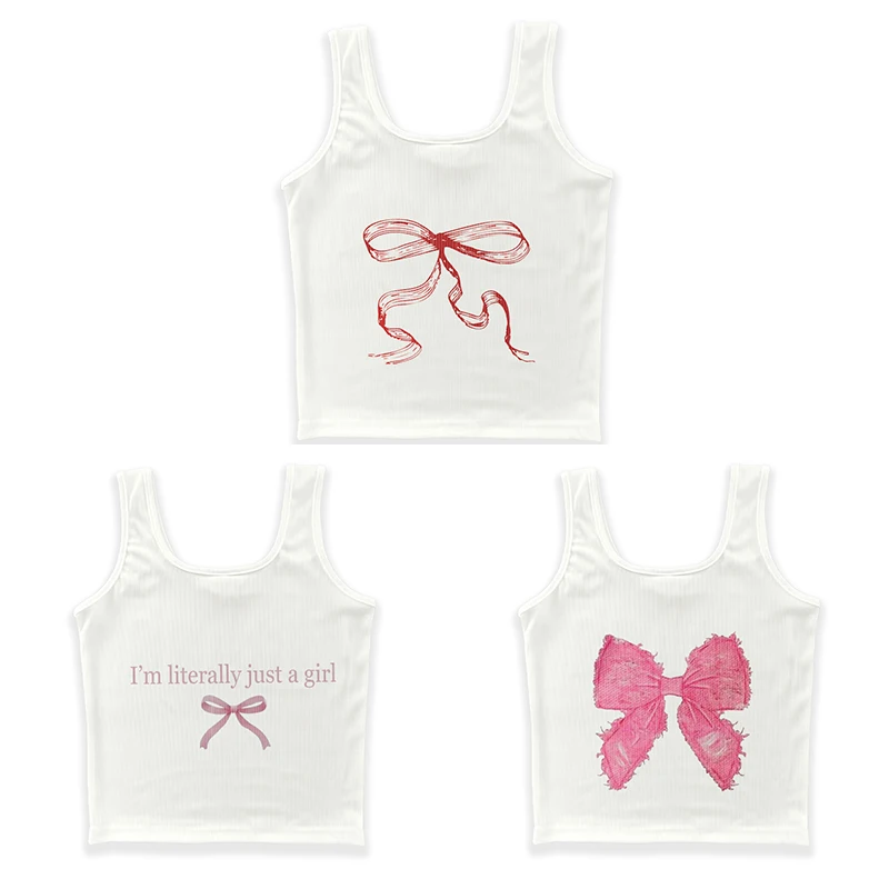 Sweet Three-piece Bow Pattern Printed Camisole 2000 Slim Cut Top Retro Basic Street Women's Sleeveless Top Summer Leisure 1990s
Sweet Three-piece Bow Pattern Printed Camisole 2000 Slim Cut Top Retro Basic Street Women's Sleeveless Top Summer Leisure 1990s