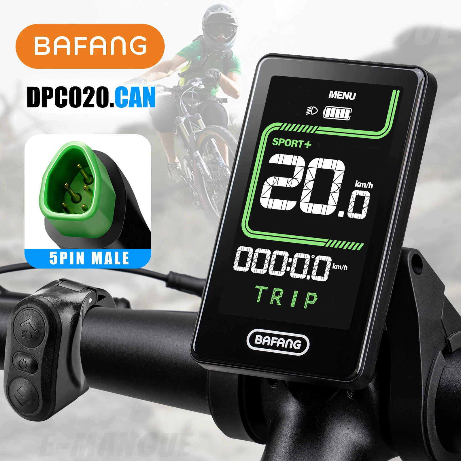 DPC020 E-bike Display 5Pin Male 3.5" LCD Unlock Speed Limit &Wheel USB-C Charging 6 Assist Levels For BAFANG CAN Protocol Motor
DPC020 E-bike Display 5Pin Male 3.5" LCD Unlock Speed Limit &Wheel USB-C Charging 6 Assist Levels For BAFANG CAN Protocol Motor