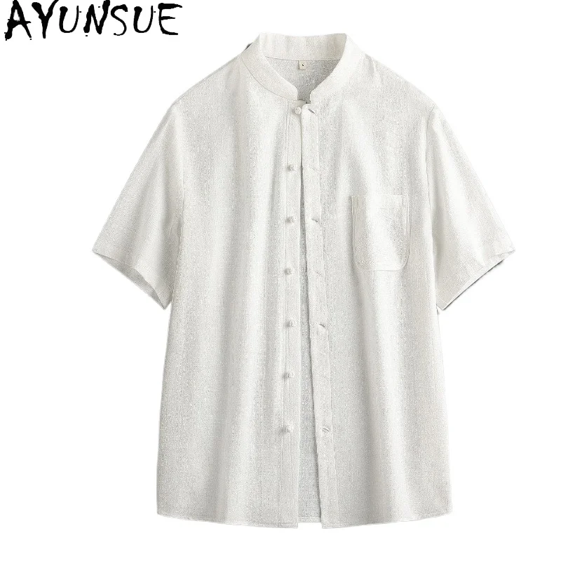 AYUNSUE Новая модная мужская рубашка из 100% хлопка, белая, с коротким рукавом, летняя повседневная верхняя одежда, модель 2026
AYUNSUE Новая модная мужская рубашка из 100% хлопка, белая, с коротким рукавом, летняя повседневная верхняя одежда, модель 2026
