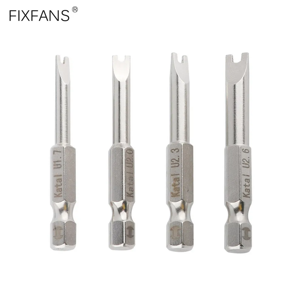4Pcs Alloy Steel Screwdriver Drill Bits Set 50mm 1/4 Inch Hex Shank U-shaped U Fork Magnetic Bit M1.7 M2.0 M2.3 M2.6
4Pcs Alloy Steel Screwdriver Drill Bits Set 50mm 1/4 Inch Hex Shank U-shaped U Fork Magnetic Bit M1.7 M2.0 M2.3 M2.6