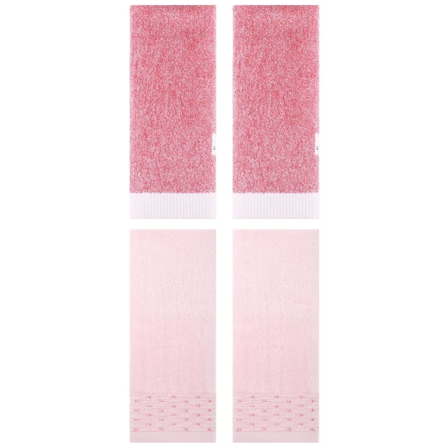 4 Pcs Cotton Quick Drying Hand Towel Pink 14" x 30" 13" x 29"
4 Pcs Cotton Quick Drying Hand Towel Pink 14" x 30" 13" x 29"