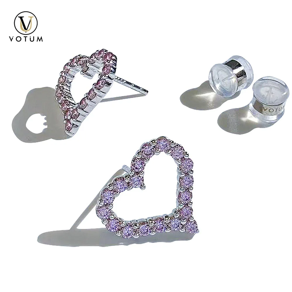 Votum 100% 925 Silver Pink Moissanite Heart Earring Stud for Women Luxury K Gold Plated Wedding Bridal Love Gift Fashion Jewelry
Votum 100% 925 Silver Pink Moissanite Heart Earring Stud for Women Luxury K Gold Plated Wedding Bridal Love Gift Fashion Jewelry
