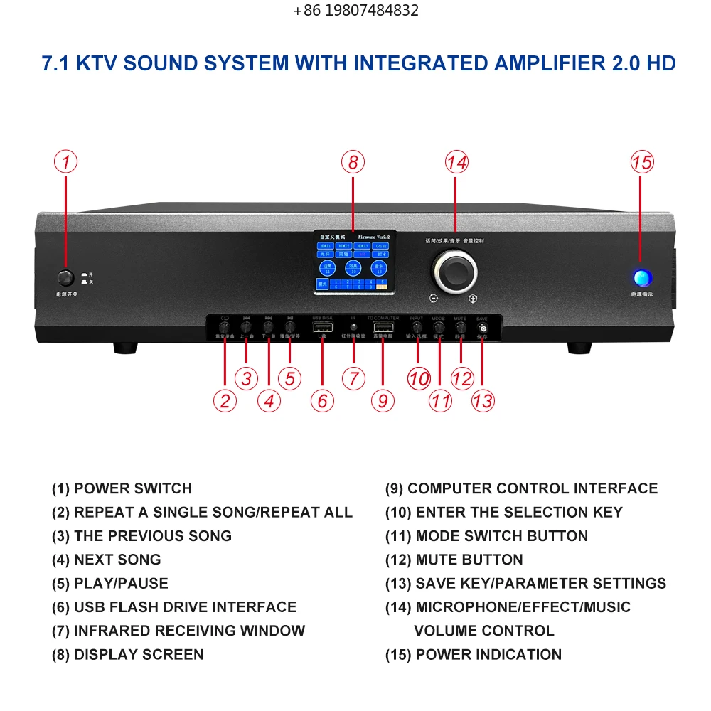 Aliexpress Multifunctional Integrated Amplifier+Audio Processor+Mic Projector Digital Audio TV System Metal 500W X7
Aliexpress Multifunctional Integrated Amplifier+Audio Processor+Mic Projector Digital Audio TV System Metal 500W X7