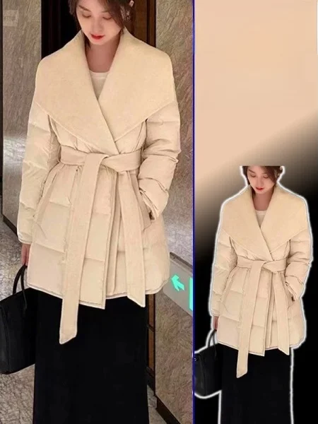 Женское теплое хлопковое пальто больших размеров из двусторонней шерсти, средней длины, с двойным воротником, комбинированное, с длинными рукавами, повседневная верхняя одежда
Женское теплое хлопковое пальто больших размеров из двусторонней шерсти, средней длины, с двойным воротником, комбинированное, с длинными рукавами, повседневная верхняя одежда