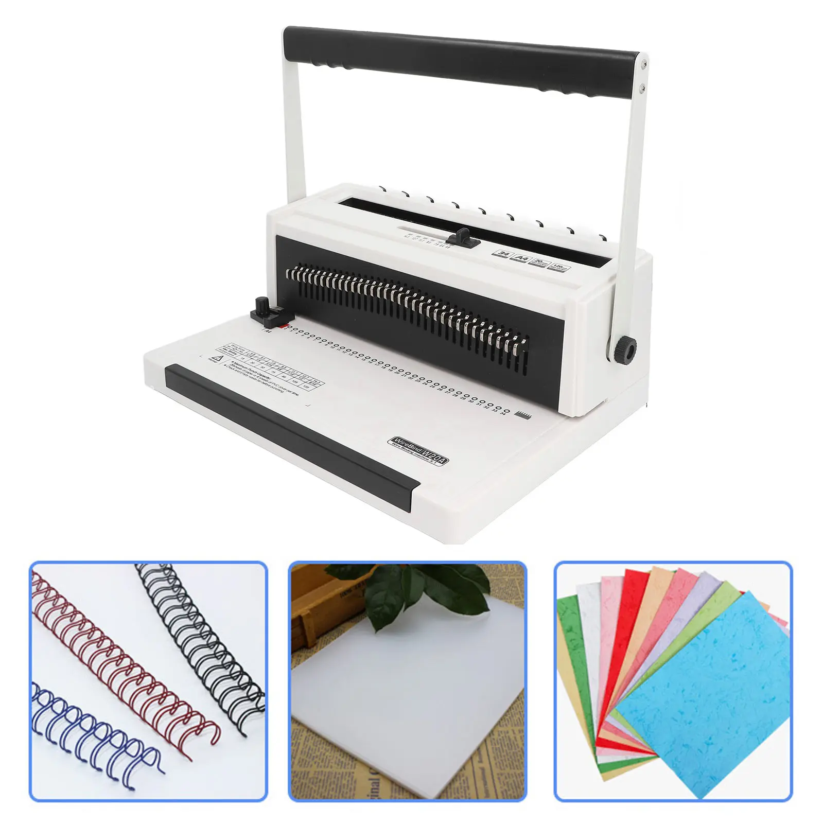 Машина для переплета книг проволокой, с круглыми отверстиями, двойной проволокой, эргономичной ручкой, шаг 3:1, для гребенчатого переплета
Машина для переплета книг проволокой, с круглыми отверстиями, двойной проволокой, эргономичной ручкой, шаг 3:1, для гребенчатого переплета