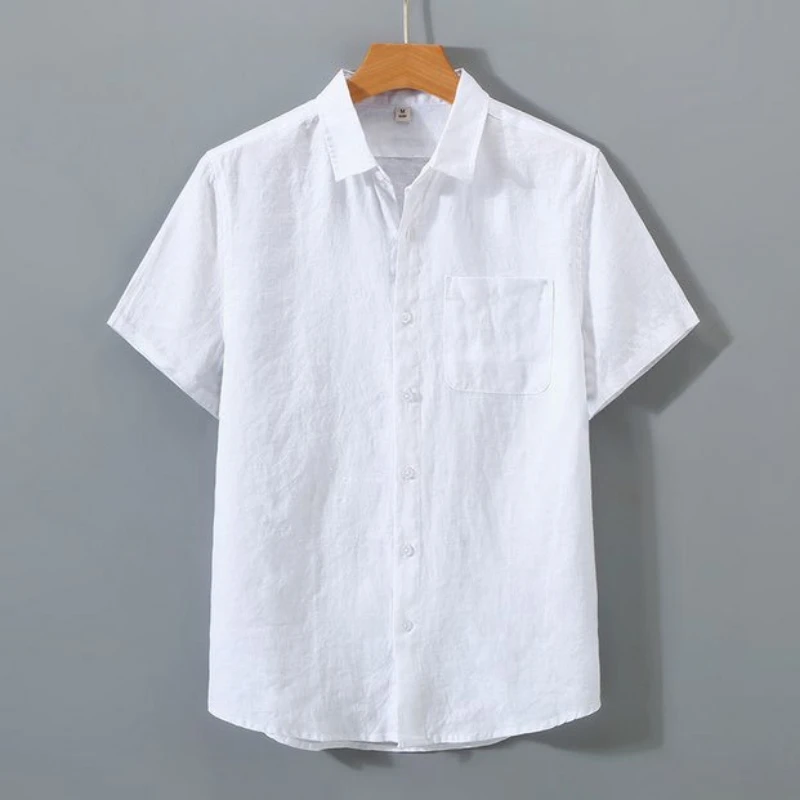 Summer Linen Men's Short-sleeved Thin Loose Linen Top Chinese Style Japanese Retro Casual Cotton Linen Shirt
Summer Linen Men's Short-sleeved Thin Loose Linen Top Chinese Style Japanese Retro Casual Cotton Linen Shirt