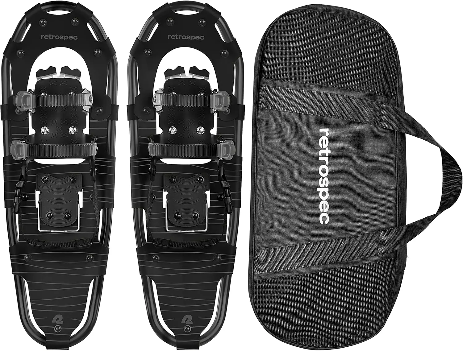 Lightweight Aluminum Snowshoes for All Terrain - Double Ratchet Bindings, Heel Lifts & Carry Bag Included
Lightweight Aluminum Snowshoes for All Terrain - Double Ratchet Bindings, Heel Lifts & Carry Bag Included