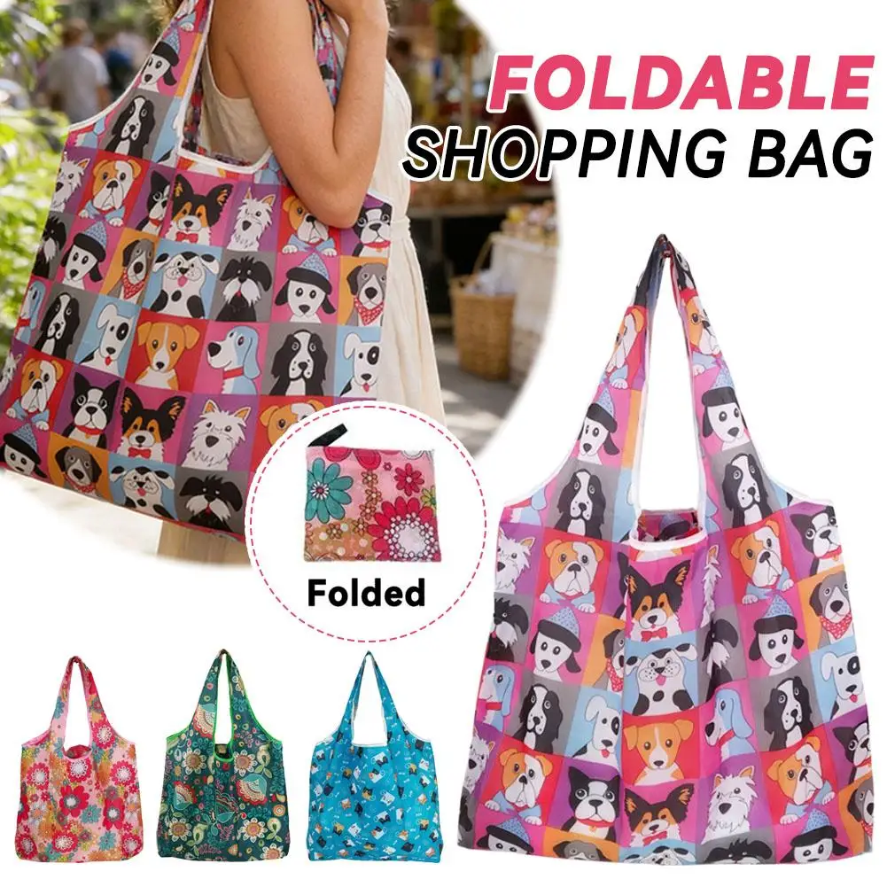 Large Capacity Foldable Reusable Shopping Tote Bag, Eco-Friendly Cartoon Printed Washable Shoulder Grocery Bag Portable Folding
Large Capacity Foldable Reusable Shopping Tote Bag, Eco-Friendly Cartoon Printed Washable Shoulder Grocery Bag Portable Folding