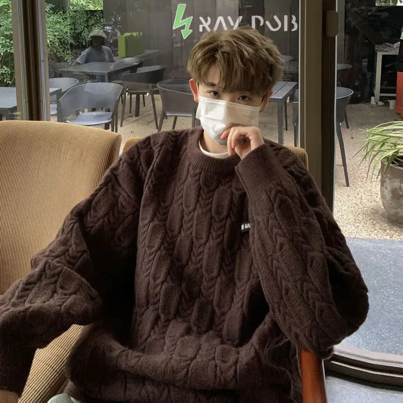 Men's Solid Color Loose Simple Basic O-neck Long Sleeve Casual Trendy Knitted Sweater Pullovers Autumn Winter Male Clothes Tops
Men's Solid Color Loose Simple Basic O-neck Long Sleeve Casual Trendy Knitted Sweater Pullovers Autumn Winter Male Clothes Tops