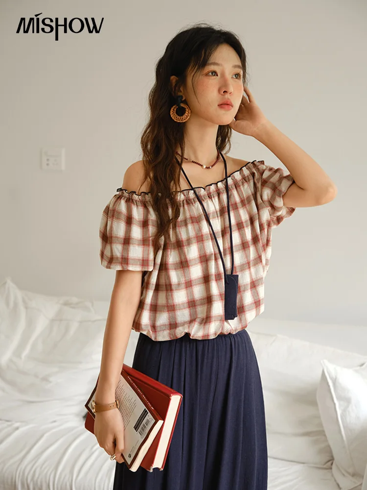MISHOW Two Piece Set for Women Retro Red Grid Puff Sleeve Top+Casual Elastic Waist Wide Leg Pants Set 2025 Summer New MXE37T0649
MISHOW Two Piece Set for Women Retro Red Grid Puff Sleeve Top+Casual Elastic Waist Wide Leg Pants Set 2025 Summer New MXE37T0649