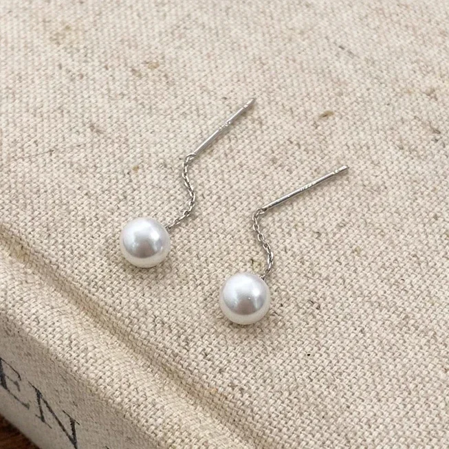 Real 925 Sterling Silver 14K Gold Tassel Round Pearl Drop Earring for Women Vintage Fine Jewelry Minimalist Accessories
Real 925 Sterling Silver 14K Gold Tassel Round Pearl Drop Earring for Women Vintage Fine Jewelry Minimalist Accessories