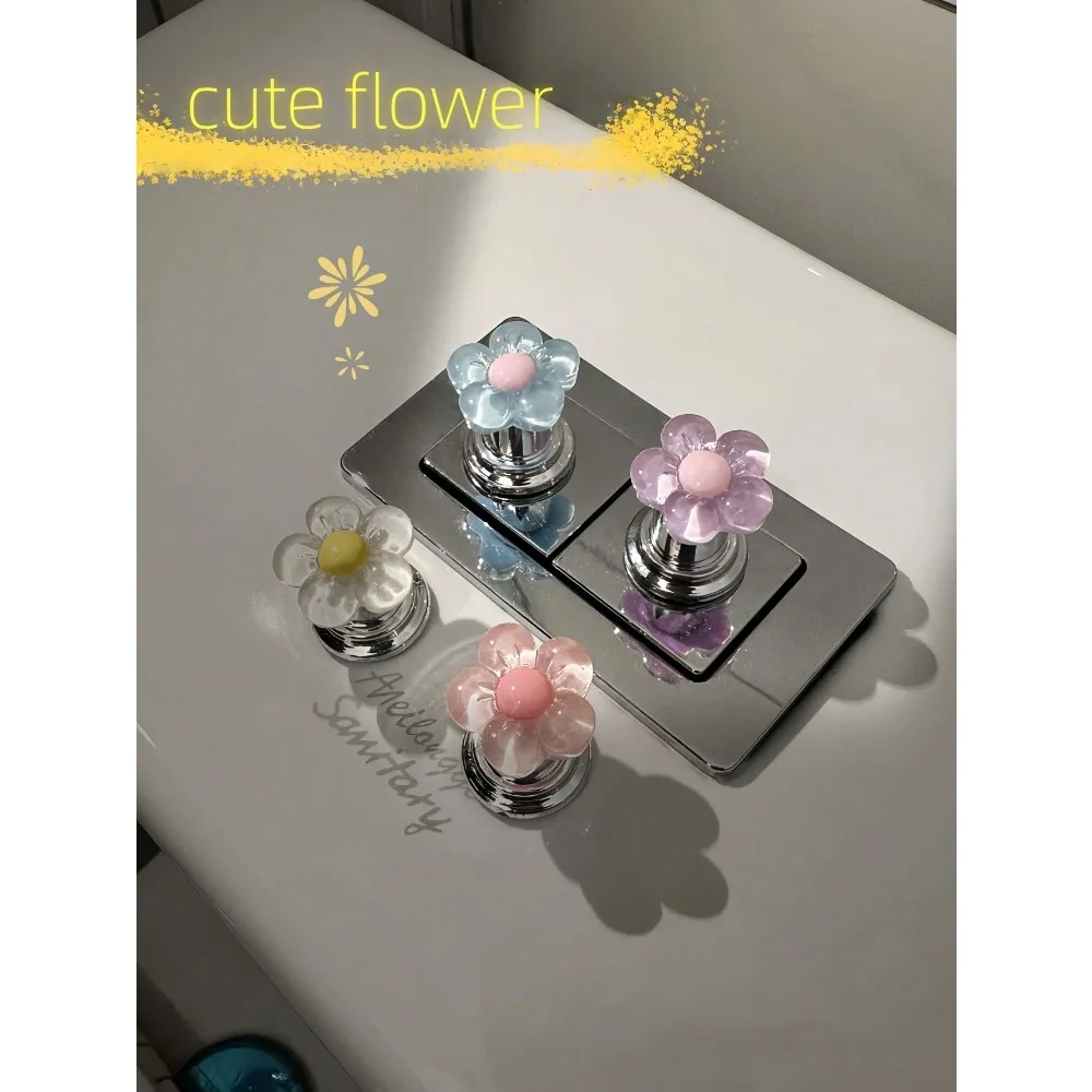 1pc/2pcs Floral Cartoon Toilet Flush Handle, Flower Shaped Toilet Flush Button, Toilet Tank Button, Flower Toilet Push Button, Toilet Flush Button Pusher Tool, Creative Floral Drawer Cabinet Handle - Easy To Press, Fashionable Bathroom Accessory, Elegant
1pc/2pcs Floral Cartoon Toilet Flush Handle, Flower Shaped Toilet Flush Button, Toilet Tank Button, Flower Toilet Push Button, Toilet Flush Button Pusher Tool, Creative Floral Drawer Cabinet Handle - Easy To Press, Fashionable Bathroom Accessory, Elegant