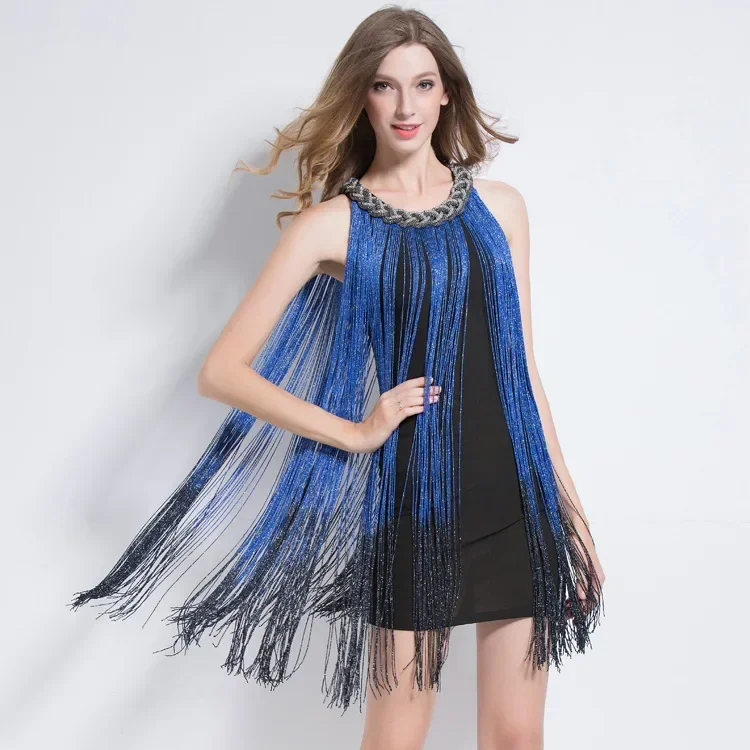 Long Tassels Lady's Mini Dress Sexy Women's Gradient Sleeveless Tank Dress
Long Tassels Lady's Mini Dress Sexy Women's Gradient Sleeveless Tank Dress