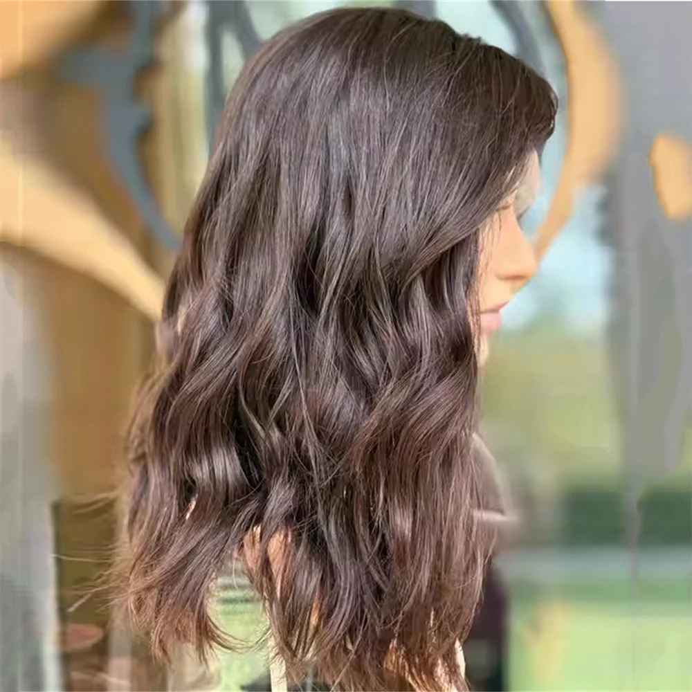 Dark Brown Base Highights Glueless Lace Wig Thick Ends Realistic Lace Front Women Wig High Heat Syntehtic Fibre Girls Gift Wig
Dark Brown Base Highights Glueless Lace Wig Thick Ends Realistic Lace Front Women Wig High Heat Syntehtic Fibre Girls Gift Wig
