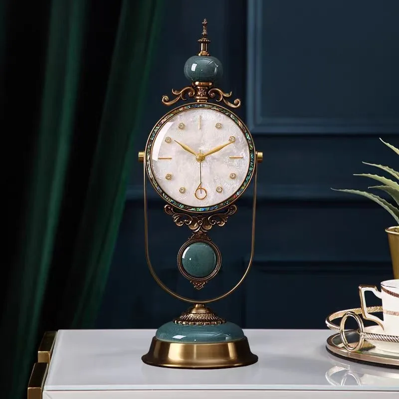 Luxury Brass Case Table Clocks Quartz Silent Desk Clocks Retro Shell Dial Living Room Bedroom Desktop Clocks Home Decoration
Luxury Brass Case Table Clocks Quartz Silent Desk Clocks Retro Shell Dial Living Room Bedroom Desktop Clocks Home Decoration