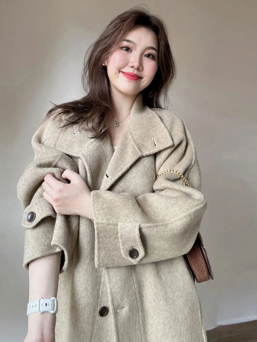 Women's Double-Sided Velvet Wool Jacket Stand Collar Mid-Length Autumn Winter Fashion Versatile Small Size Short Style Set
Women's Double-Sided Velvet Wool Jacket Stand Collar Mid-Length Autumn Winter Fashion Versatile Small Size Short Style Set