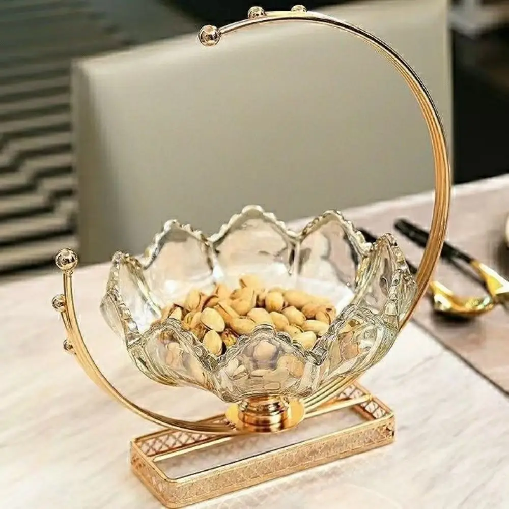 Glass Flower Basket Shape Fruit Plates Metal Frame Large Capacity European Fruit Tray Decorative Dried Fruit Plate
Glass Flower Basket Shape Fruit Plates Metal Frame Large Capacity European Fruit Tray Decorative Dried Fruit Plate