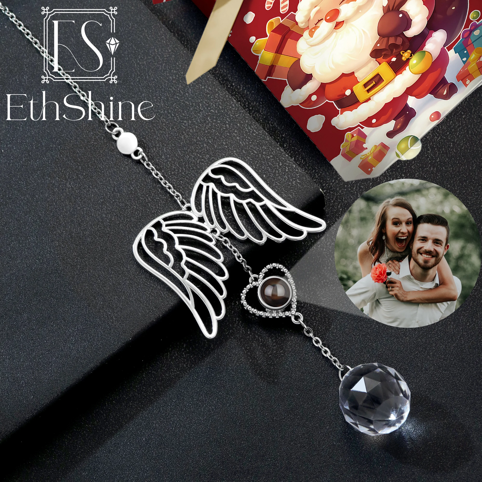 Custom Angel Wing Photo Pendant Personalized Snowflake Star Photo Projection Ornaments for Women Family Memorial Christmas Gifts
Custom Angel Wing Photo Pendant Personalized Snowflake Star Photo Projection Ornaments for Women Family Memorial Christmas Gifts