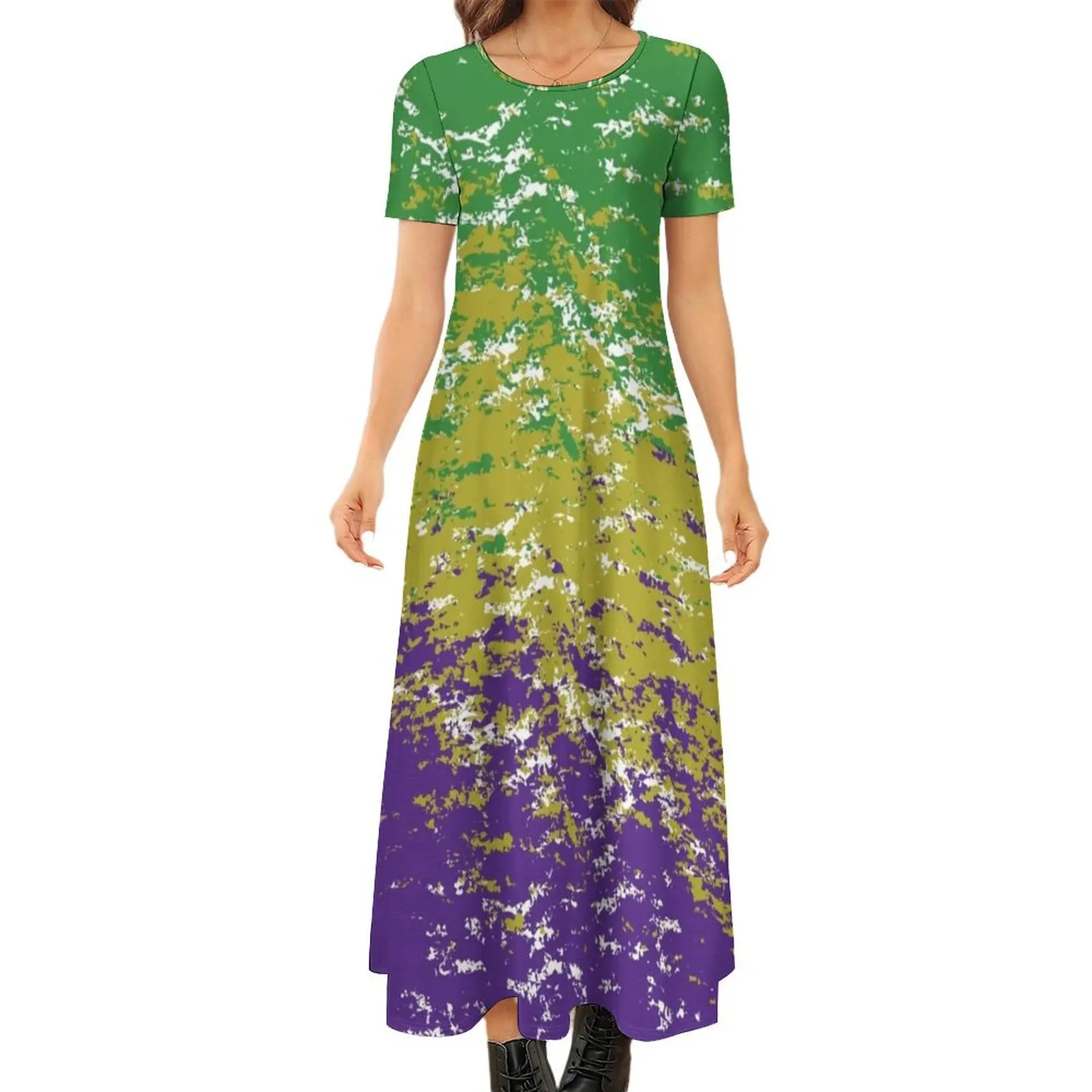 Mardi Gras King Cake Round Neck Short Sleeve Dress summer dress womens 2024 dresses with long sleeves
Mardi Gras King Cake Round Neck Short Sleeve Dress summer dress womens 2024 dresses with long sleeves
