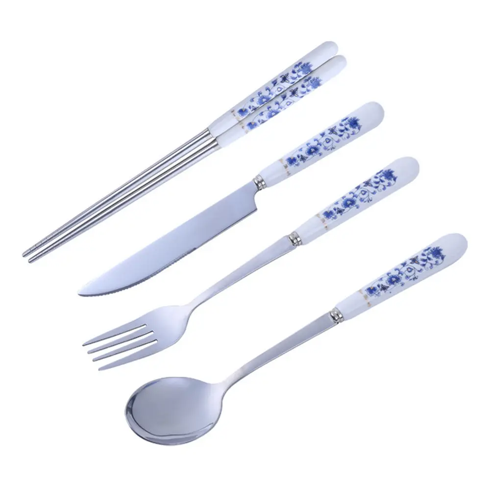1 set 1 Set Blue White Porcelain Stainless Steel Tableware Flatware Set Smooth High Polish Modern Design For Home Wedding Party
1 set 1 Set Blue White Porcelain Stainless Steel Tableware Flatware Set Smooth High Polish Modern Design For Home Wedding Party