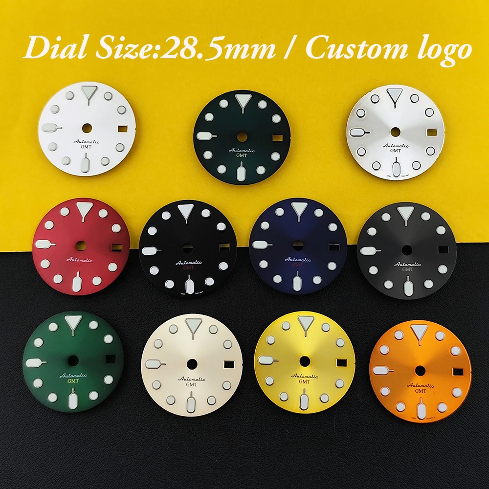 NH35 dial 28.5mm custom logo dial men's watch green luminous dial suitable for NH35 movement watch accessories
NH35 dial 28.5mm custom logo dial men's watch green luminous dial suitable for NH35 movement watch accessories