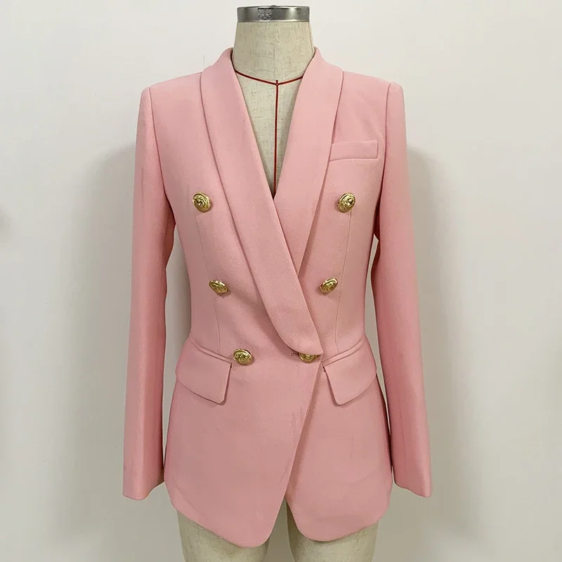 HIGH QUALITY 2023 Newest Fashion Designer Women's Double Breasted Lion Buttons Shawl Collar Blazer Jacket
HIGH QUALITY 2023 Newest Fashion Designer Women's Double Breasted Lion Buttons Shawl Collar Blazer Jacket