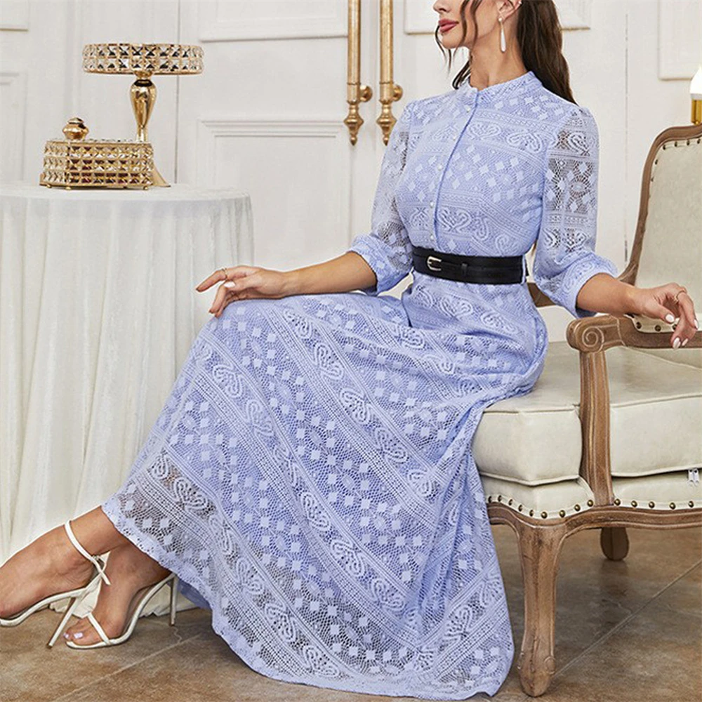 A Light Luxury Retro Lace Dress For Women, With A Cinched Waist, Slimming Look, Elegant And High-end A-line Dress
A Light Luxury Retro Lace Dress For Women, With A Cinched Waist, Slimming Look, Elegant And High-end A-line Dress
