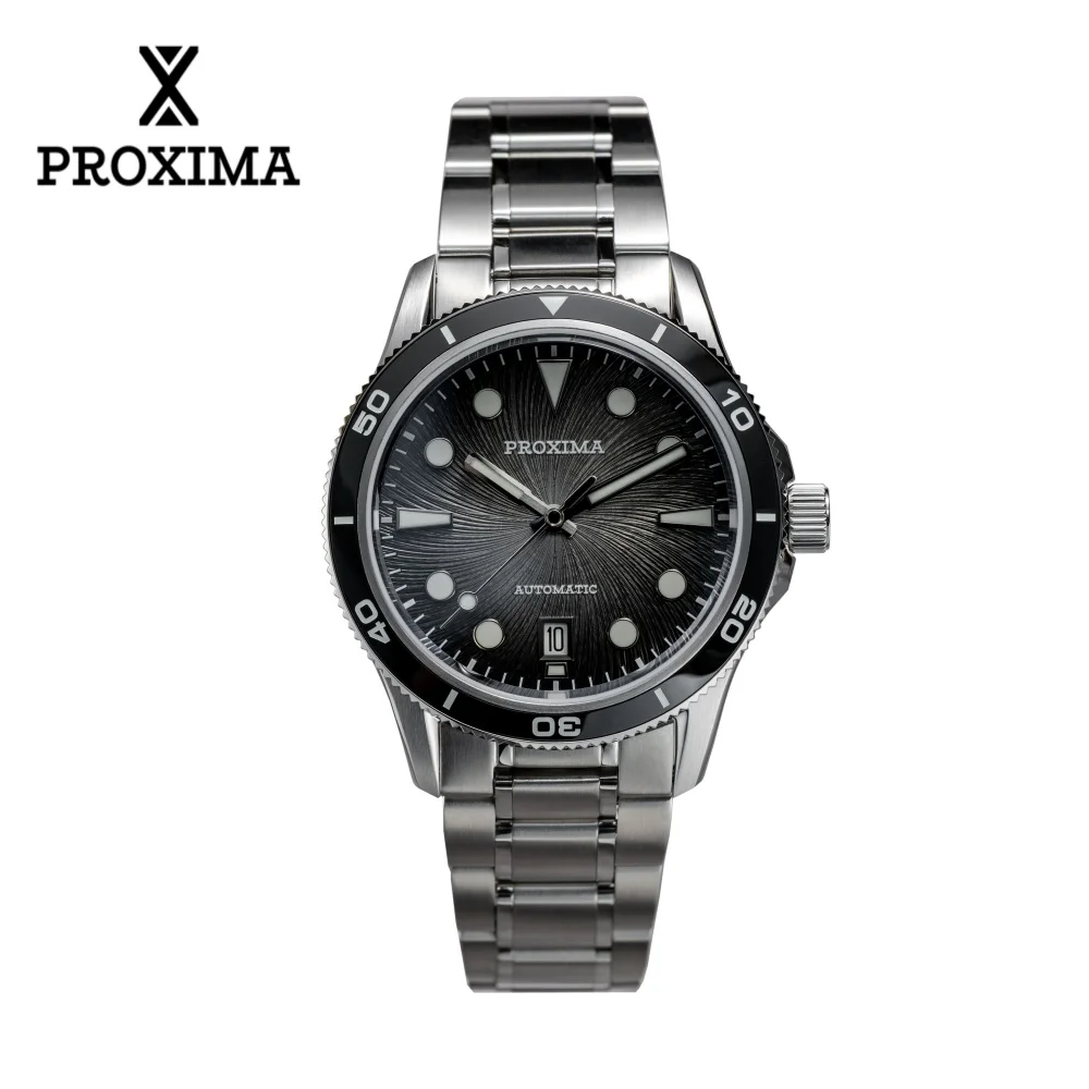 Proxima PX1755 Watch Men Miyota 9015 Automatic Sapphire AR Glass Ceramic Bezel Waterproof 200m Luminous Stainless Steel
Proxima PX1755 Watch Men Miyota 9015 Automatic Sapphire AR Glass Ceramic Bezel Waterproof 200m Luminous Stainless Steel