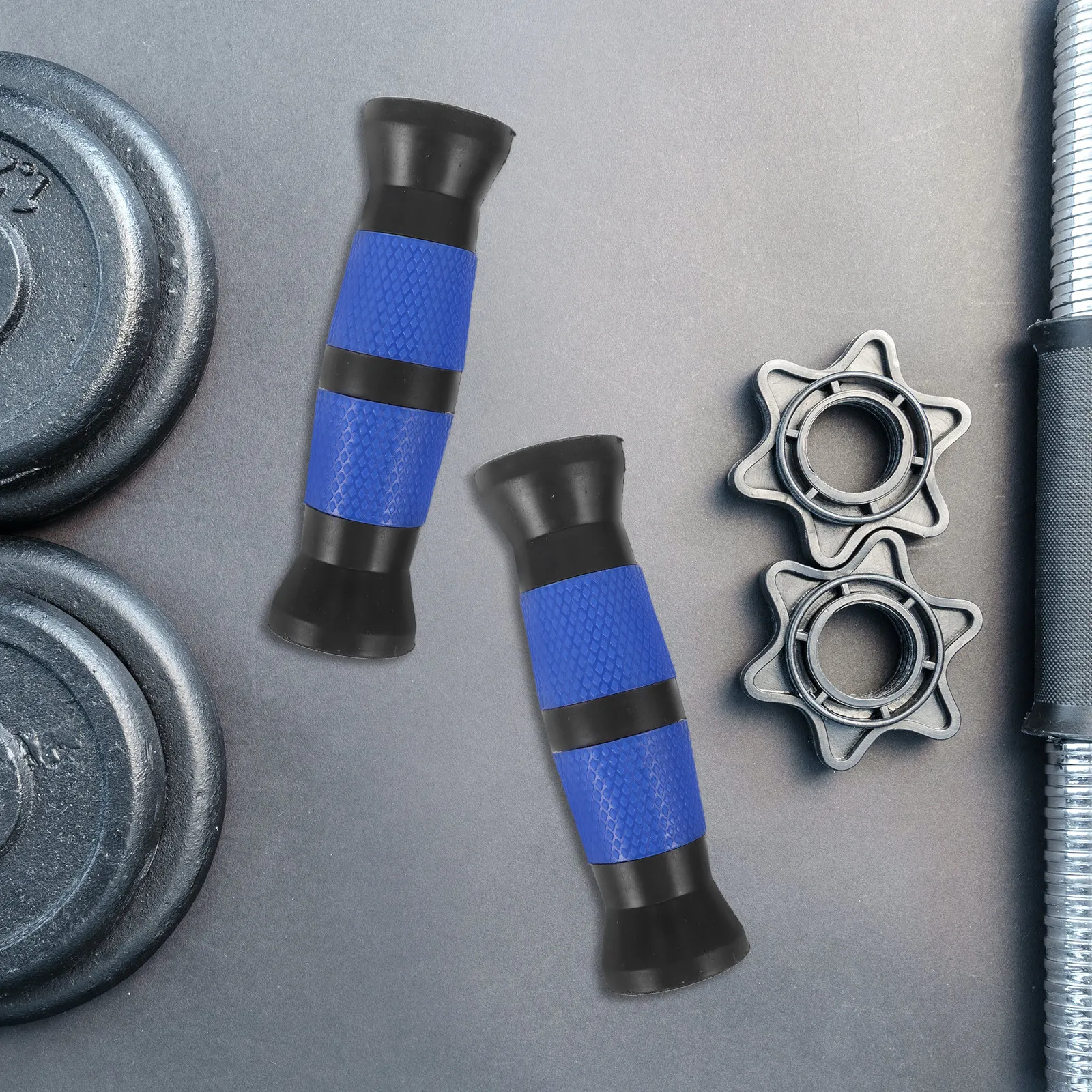 2 шт. чехлов для ручек гантелей: многоразовые нескользящие накладки из ПВХ сине-черного цвета — толстые износостойкие защитные накладки для рук для фитнеса
2 шт. чехлов для ручек гантелей: многоразовые нескользящие накладки из ПВХ сине-черного цвета — толстые износостойкие защитные накладки для рук для фитнеса