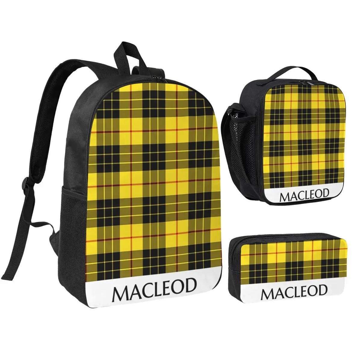 Clan MacLeod Tartan Backpack Student BookBag School Bag Shoulder Bags 3ps Insulated Lunch Bag Pencil Case
Clan MacLeod Tartan Backpack Student BookBag School Bag Shoulder Bags 3ps Insulated Lunch Bag Pencil Case