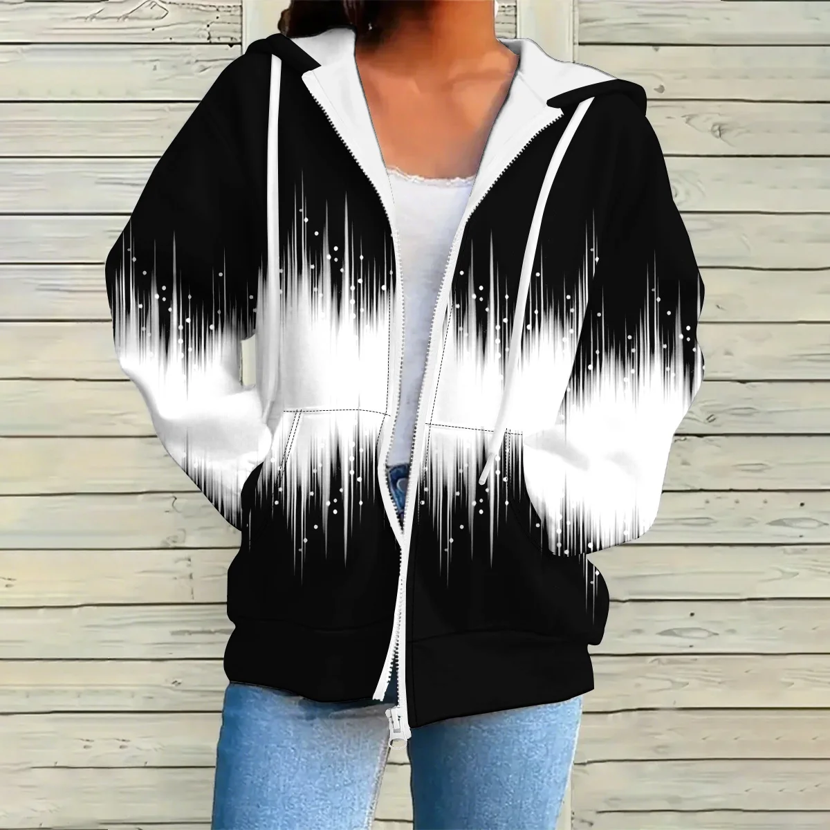 2026 autumn and winter new fashion women's V-neck long sleeve printed elegant casual loose Zipper hoodies coat
2026 autumn and winter new fashion women's V-neck long sleeve printed elegant casual loose Zipper hoodies coat