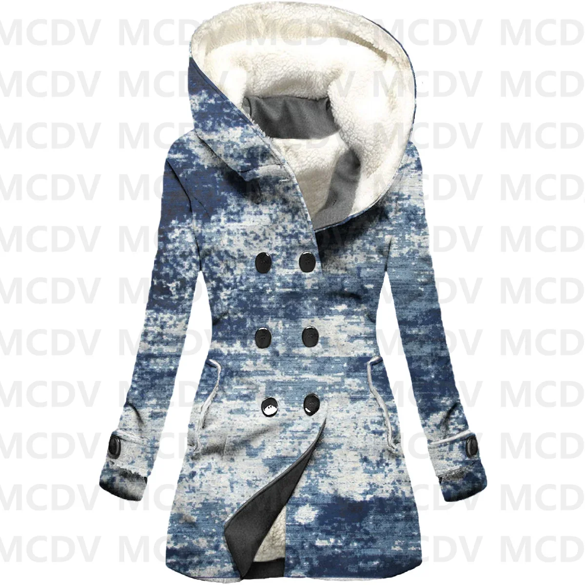 Retro Print Fleece Hooded Cloak Women Thick Warm Coat Women's Winter Warm Overcoat Casual Clothes 03
Retro Print Fleece Hooded Cloak Women Thick Warm Coat Women's Winter Warm Overcoat Casual Clothes 03
