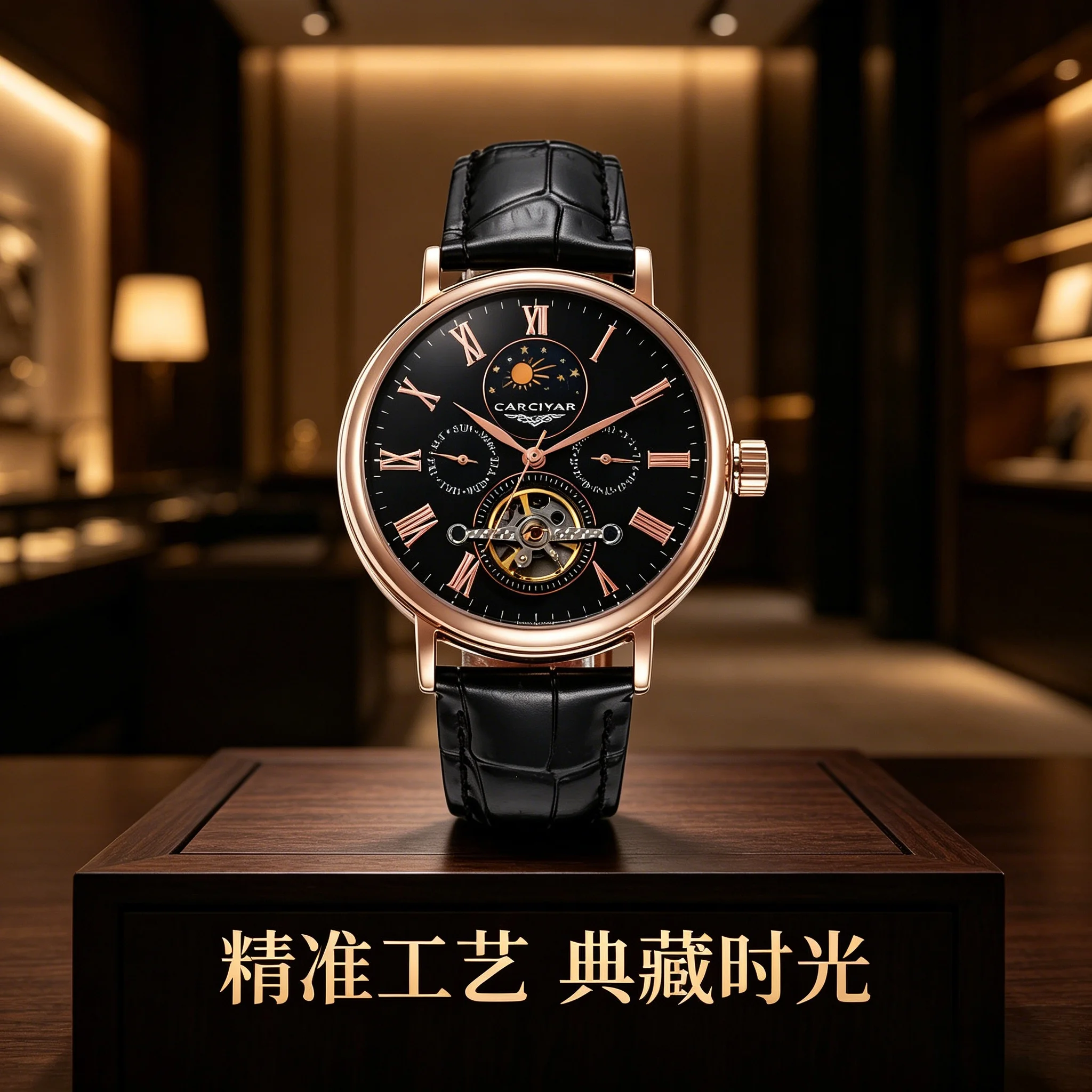 CARCIYAR mechanical automatic watch multifunctional fashion hollow men's waterproof business matching model
CARCIYAR mechanical automatic watch multifunctional fashion hollow men's waterproof business matching model