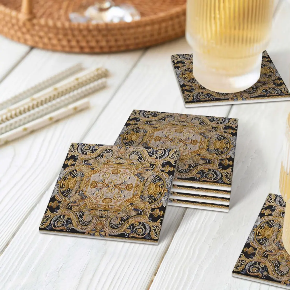 Baroque Madness Coasters Ceramics Heat Resistant Mat Table Decoration Mat For Kitchen Placemats For Dinner Table Coffee Mat
Baroque Madness Coasters Ceramics Heat Resistant Mat Table Decoration Mat For Kitchen Placemats For Dinner Table Coffee Mat