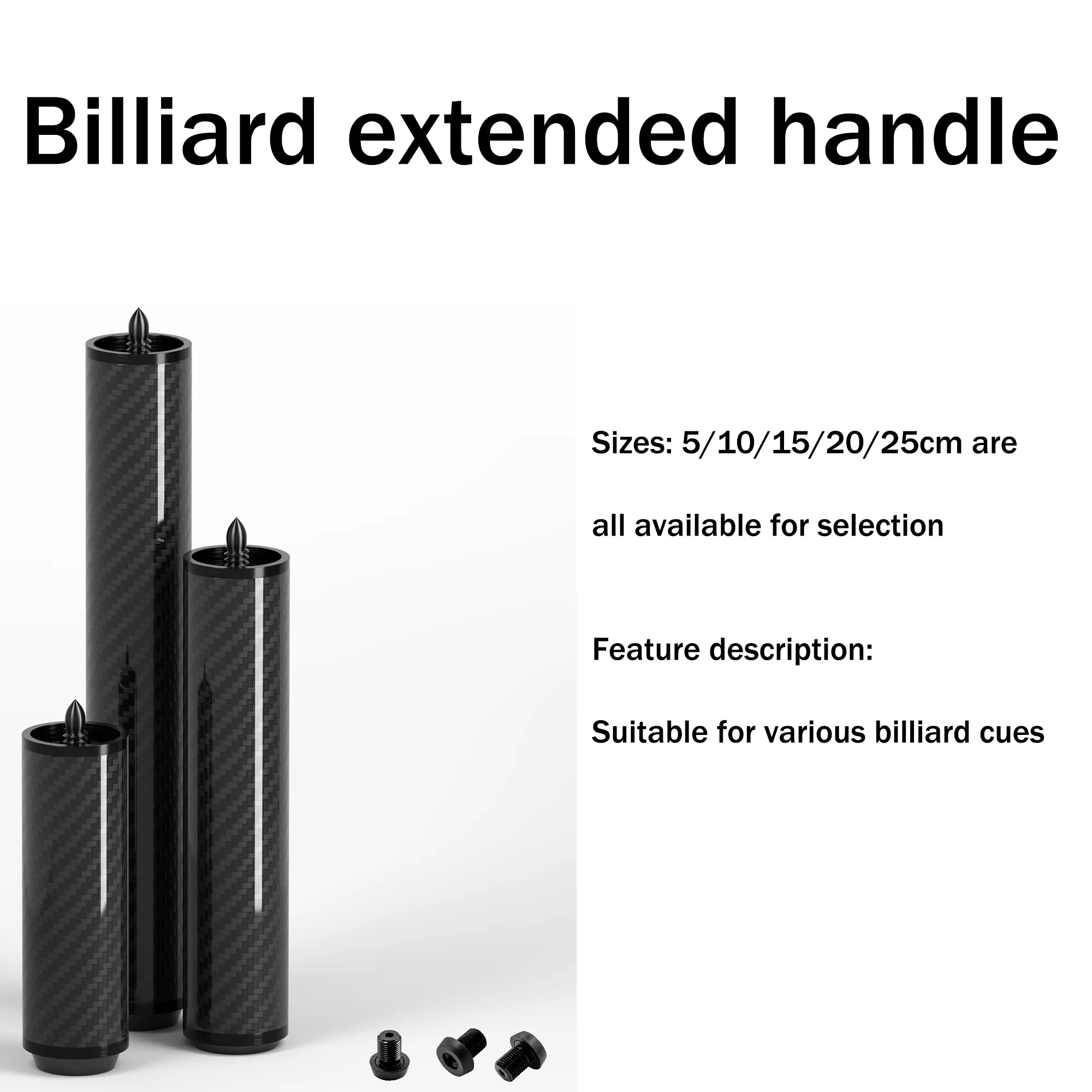 Carbon Fiber Billiard Cue Stick with Extension Device for Nine-ball And Chinese Pool Extended Accessory for Pool Players
Carbon Fiber Billiard Cue Stick with Extension Device for Nine-ball And Chinese Pool Extended Accessory for Pool Players
