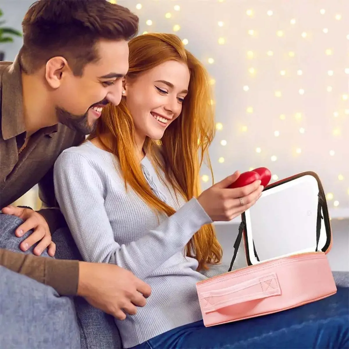 Professional makeup with LED lights and makeup convenient makeup with mirror toolbox storage bag Storage box Cosmetic mirror
Professional makeup with LED lights and makeup convenient makeup with mirror toolbox storage bag Storage box Cosmetic mirror
