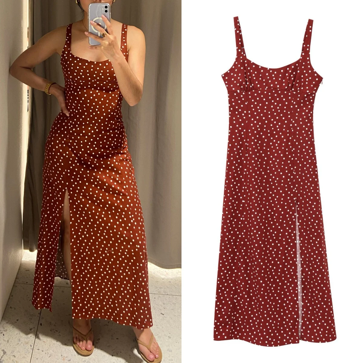 Women Elegant Polka Dot Midi Dress Suspender Dress 2025 New Spring Summer Fashion High Street Romantic Holidays Dress
Women Elegant Polka Dot Midi Dress Suspender Dress 2025 New Spring Summer Fashion High Street Romantic Holidays Dress