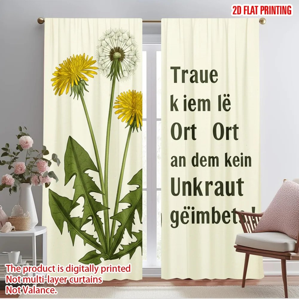 2pcs 2D flat printing Curtains Dandelion Flower Quote Metal Sign Fabric Without Electricity Birthday Party Use for Entryway Room
2pcs 2D flat printing Curtains Dandelion Flower Quote Metal Sign Fabric Without Electricity Birthday Party Use for Entryway Room