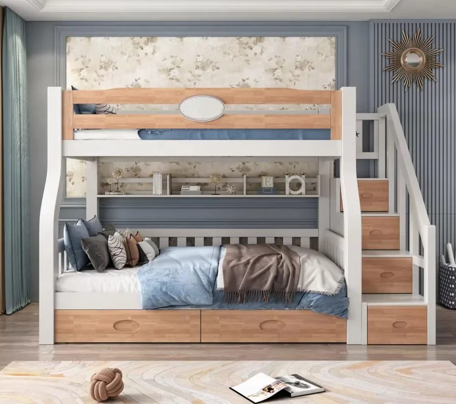 Cheap Kids Bedroom Furniture Solid Wood Cartoon Bed Children Bunk Bed for Stair Storage Study Table With Slide
Cheap Kids Bedroom Furniture Solid Wood Cartoon Bed Children Bunk Bed for Stair Storage Study Table With Slide