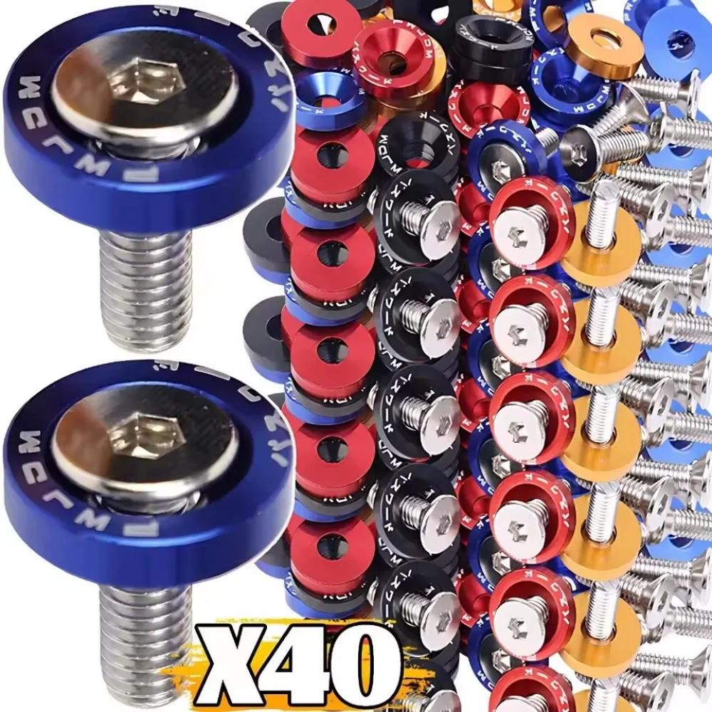 JDM Fender Washers M6 Bolt Set Car Modification Gasket Screw Fender Bumper Engine Aluminum Concave Screws Hex Fastener for Honda
JDM Fender Washers M6 Bolt Set Car Modification Gasket Screw Fender Bumper Engine Aluminum Concave Screws Hex Fastener for Honda
