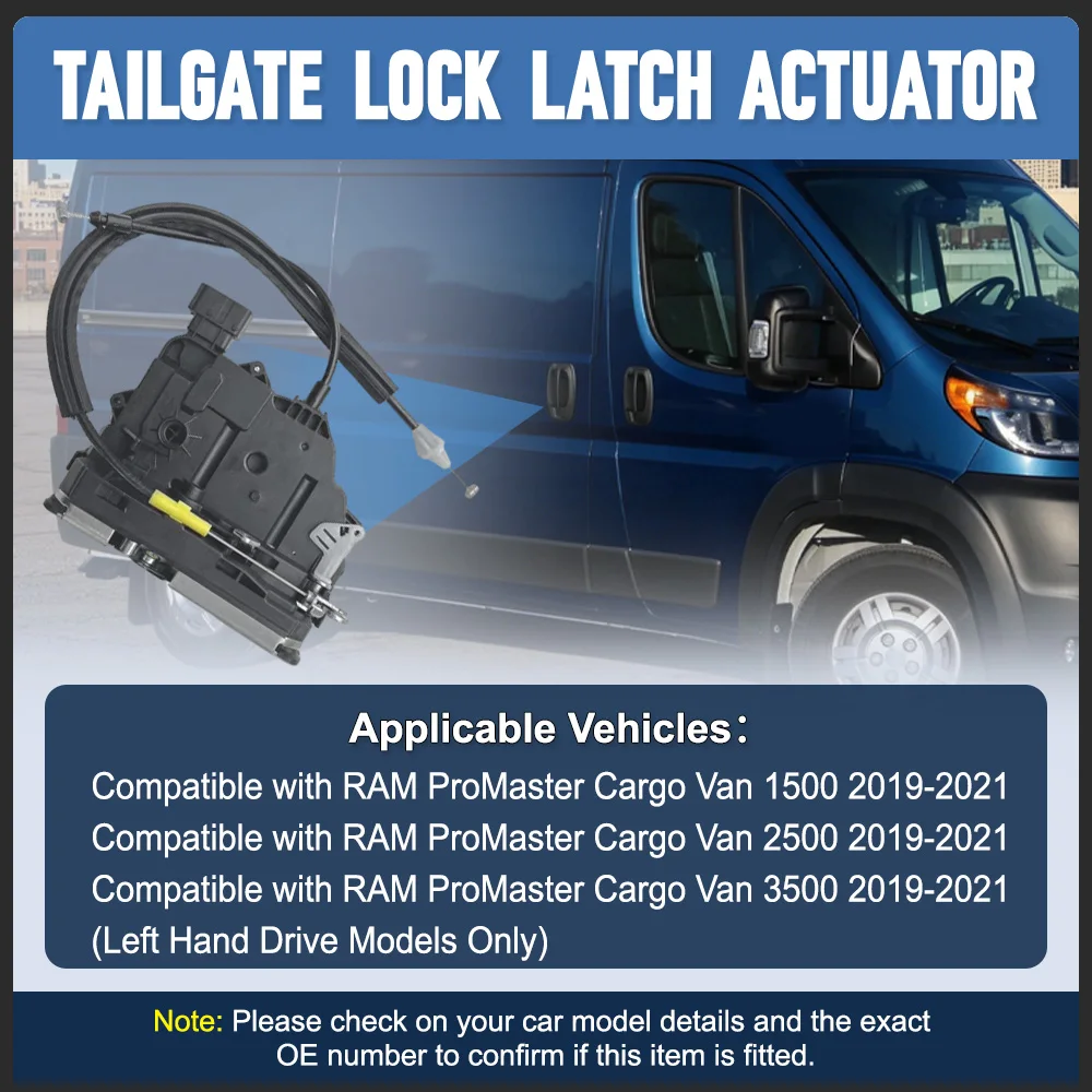Rear Right Cargo Door Latch Lock Actuator for RAM ProMaster Cargo Van 1500 2500 3500 2019 2020 2021 68226175AD 68226175AC
Rear Right Cargo Door Latch Lock Actuator for RAM ProMaster Cargo Van 1500 2500 3500 2019 2020 2021 68226175AD 68226175AC