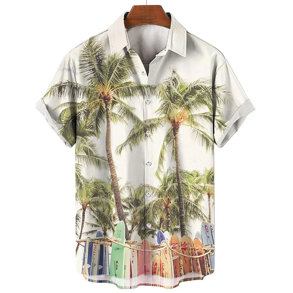 New Hawaiian Men's Shirt Beach Coconut Tree Print Shirt For Men Lopel Neck Button Short Sleeve Top Fashion Male Clothes Blouse
New Hawaiian Men's Shirt Beach Coconut Tree Print Shirt For Men Lopel Neck Button Short Sleeve Top Fashion Male Clothes Blouse