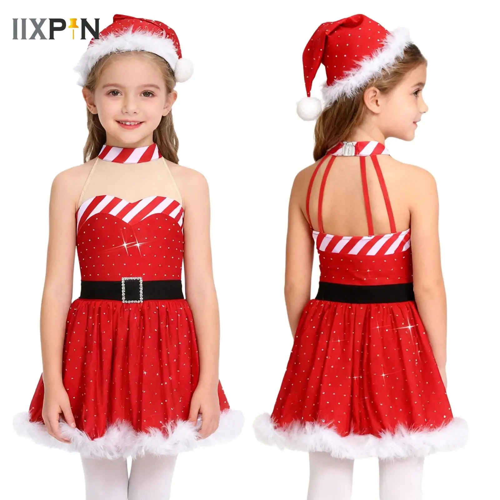Kids Christmas Dance Tutu Elf Costume Sleeveless Ballet Tutu Dress+Hat Figure Skating Gymnastics Leotard Performance Dancewear
Kids Christmas Dance Tutu Elf Costume Sleeveless Ballet Tutu Dress+Hat Figure Skating Gymnastics Leotard Performance Dancewear