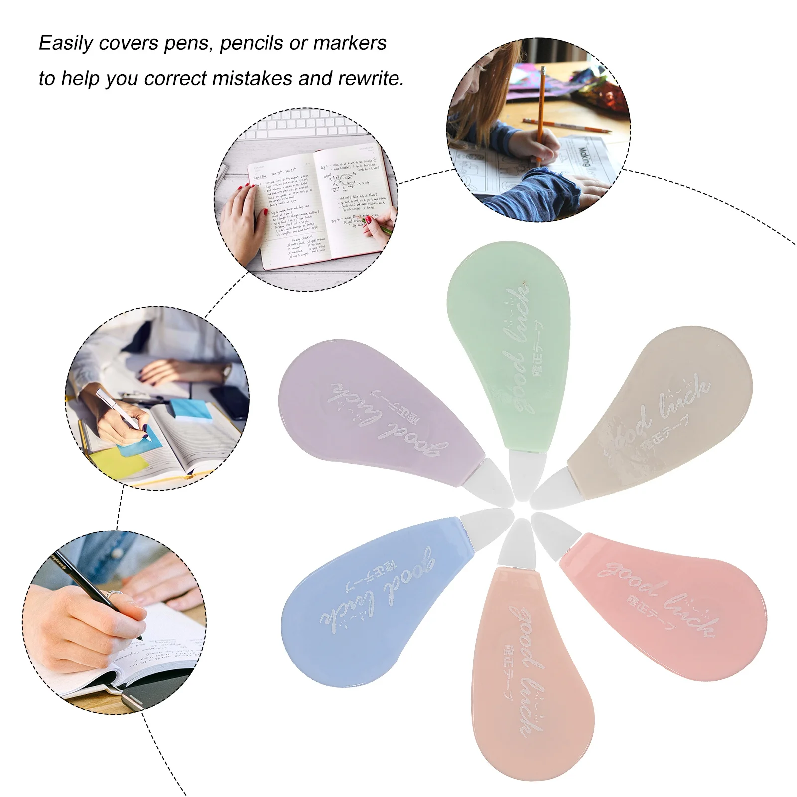 6Pcs Correction Tape Portable White Covering for School Office Students Convenient Correction Supplies Aesthetic
6Pcs Correction Tape Portable White Covering for School Office Students Convenient Correction Supplies Aesthetic